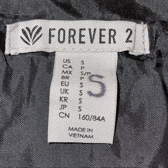 Forever 21 Black Tropical Half Zip Hooded Jacket S - Picture 9 of 12